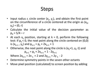 scan conversion of point , line and circle | PDF
