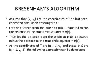 scan conversion of point , line and circle | PDF