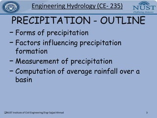 Factors influencing precipitation formation
