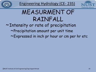 Mechanism for accumulation of moisture