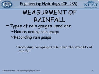 The air cools as it ascends due to lower temperature14Engineering Hydrology(CE- 235)NUST Institute of Civil Engineering/Engr Sajjad AhmadNUST Institute of Civil Engineering/Engr Sajjad Ahmad15