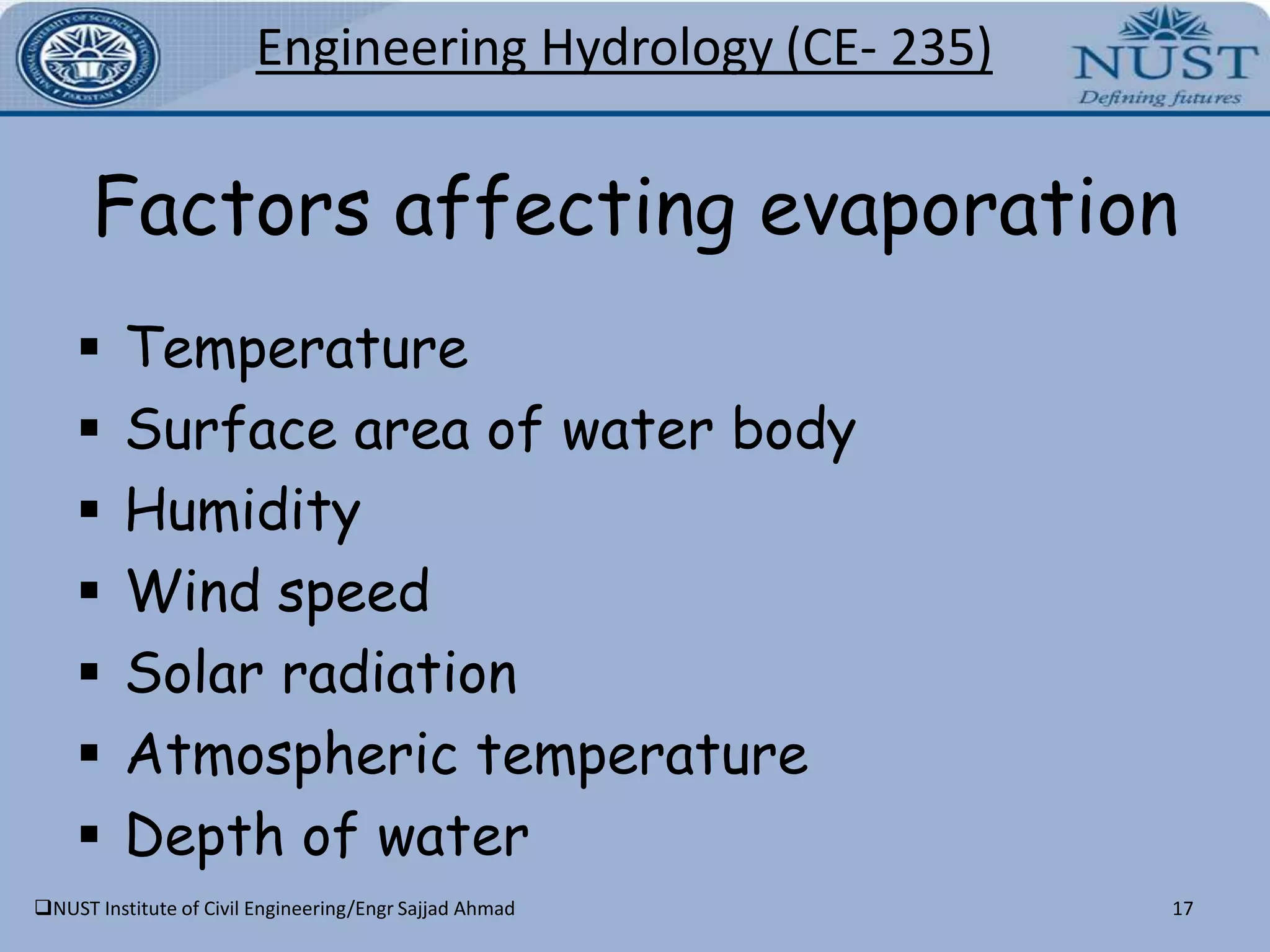 Storage characteristics