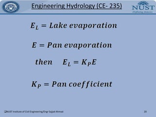 NUST Institute of Civil Engineering/Engr Sajjad Ahmad8Engineering Hydrology(CE- 235)Bureau of  plant industry (B. P. I) panCircular in shape