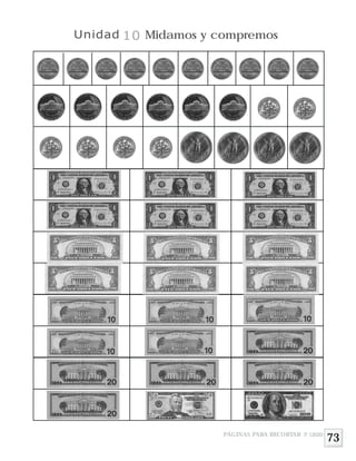 PÁGINAS PARA RECORTAR 3º GRADO
73
Unidad 10 Midamos y compremos
 