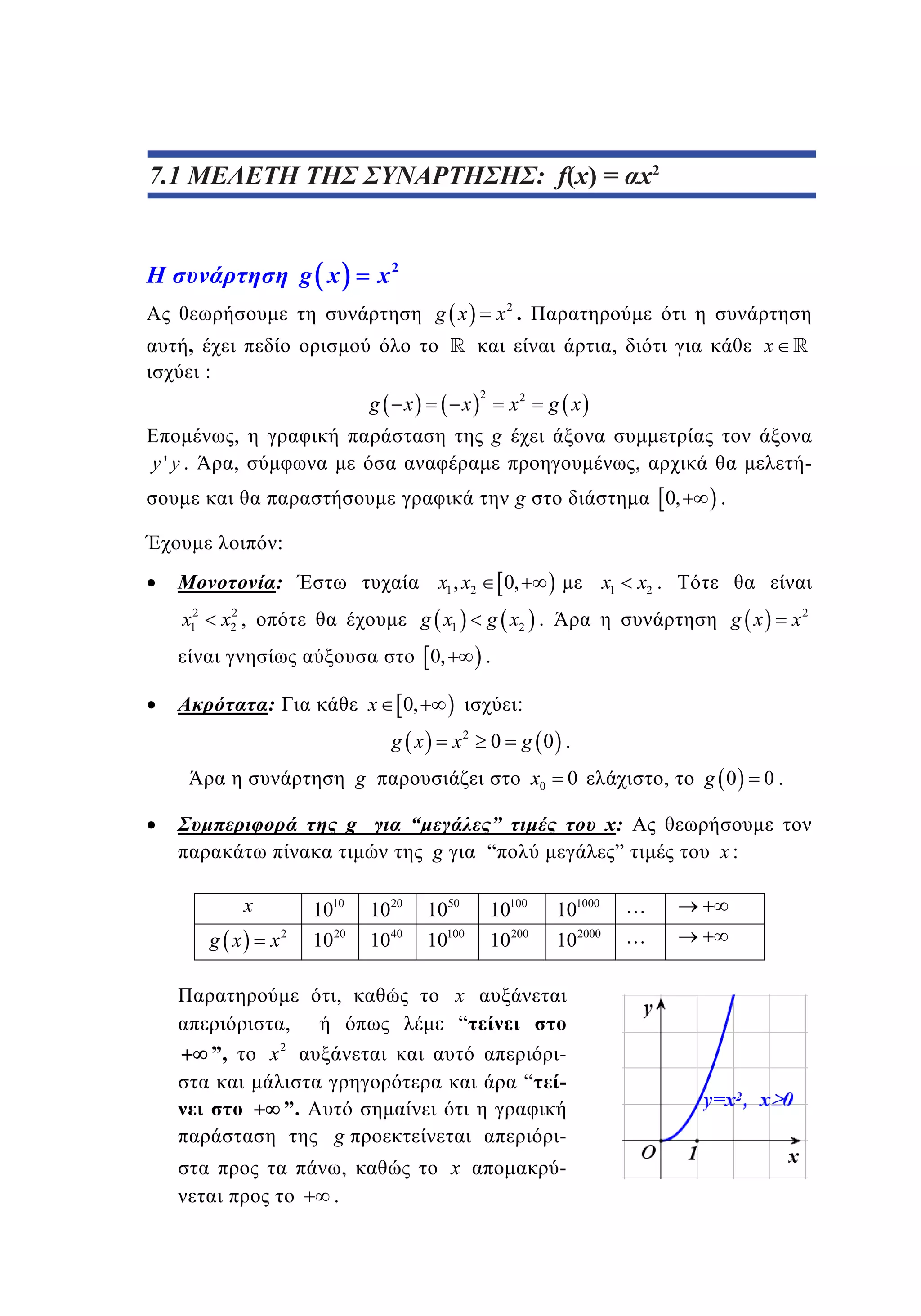 140

5.

7.1
5.1 ΜΕΛΕΤΗ ΤΗΣ ΣΥΝΑΡΤΗΣΗΣ:f f(x) = αx22
:
x
x
x2

g x

x2 .

g x
,

x

,

:
g

x

x

2

x2
g

,
,

y'y .

g x

,
g

-

0,

.

:
:
2
1

x

x1 , x2

2
2

x ,

g x1
0,
:

x

x1

0,

g x2 .

:

x2

g x

0

g 0 .

g

x0
g

x
g x

x2

1010
1020
,

,
”,

x

“

1020
1040

1050
10100

10100
10200

,

101000
102000

x
“

g

-

x

,
x:
”

“

.

0

”
“

2

”.

x2

g x

.

0,

g

x2 .

-

g 0

x:
…
…

0.

 