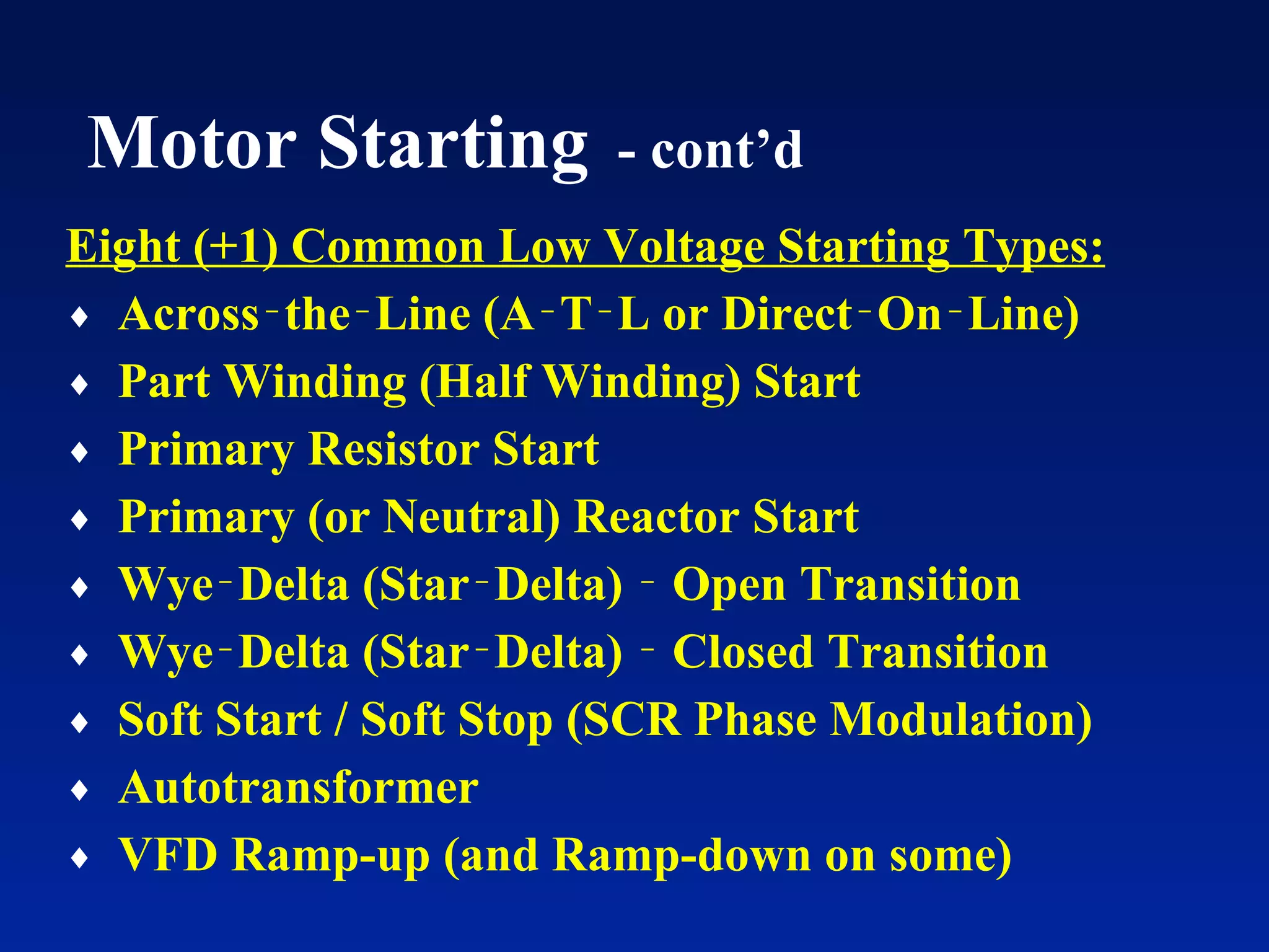 Fire Pump Motor Starting | PPT