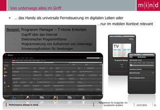 Die klassische Wertschöpfungskette (Content Creatoren, Content Aggragatoren, Plattformbetreiber, CE-Geräte Hersteller,CE-Handel, Konsument) wird aufgebrochenmehr oder weniger deutlichTrends:Immer kürzere ProduktlebenszyklenSchneller PreisverfallTransparent durchs Internet	(u.a. socialmedia)Mobile Phones15.06.2010Perspektiven für Endgeräte: Ein synoptischer Ausblick15TK-Anbieter versuchen, vom wachsenden Marktsegment „Anwendungen und Online Dienste“ zu profitierenQuelle: A.T. Kearney