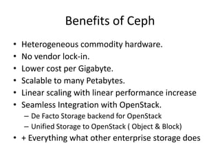 Ceph and Openstack in a Nutshell | PPTX | Cloud Computing | Internet