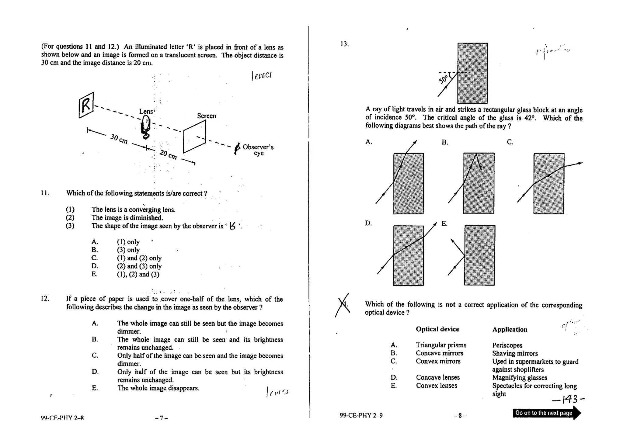 Ce Physics 1999 Paper2(E) | PDF