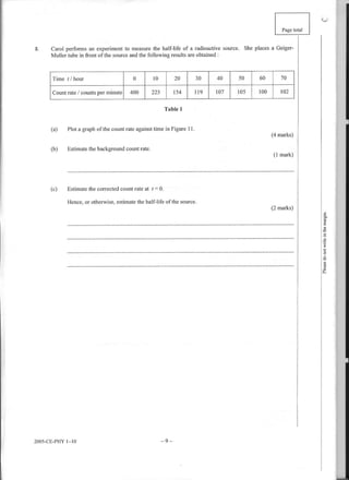 Ce Physics 2005 Paper1(E) | PDF