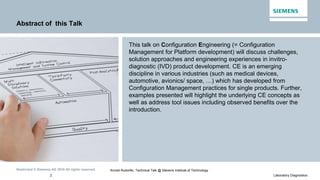 Configuration Engineering for Invitro-Diagnostic (IVD) Product ...