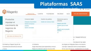 Plataformas SAAS
(Software as a Service, SaaS)
 