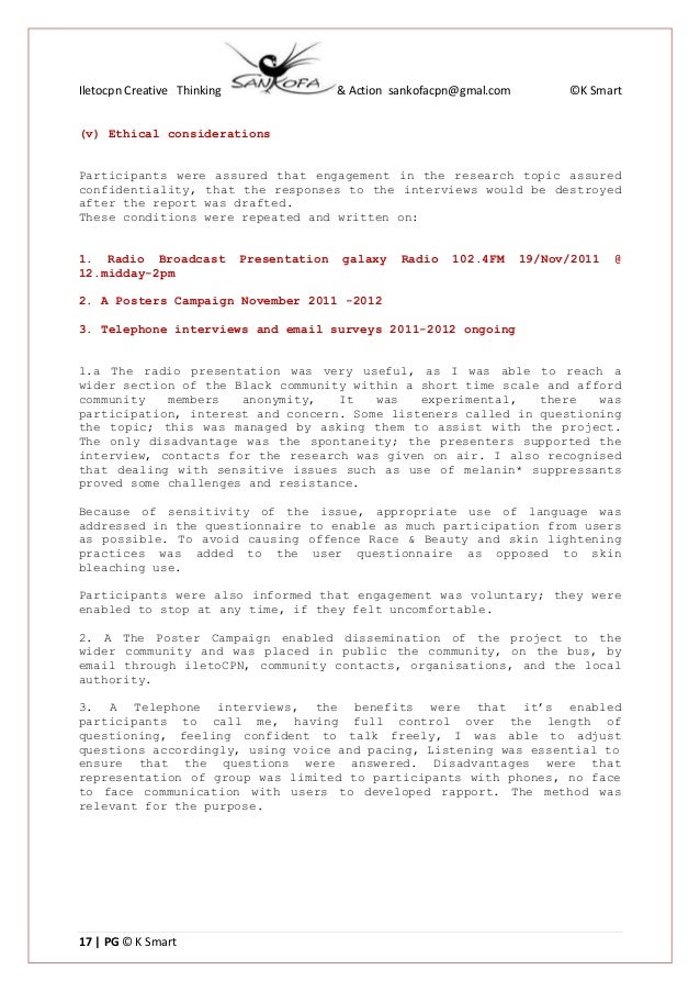 The Causes & Effects of The use of skin Bleaching Products Ce sbksd…