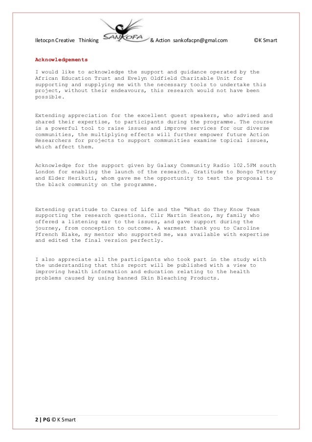 The Causes & Effects of The use of skin Bleaching Products Ce sbksd…