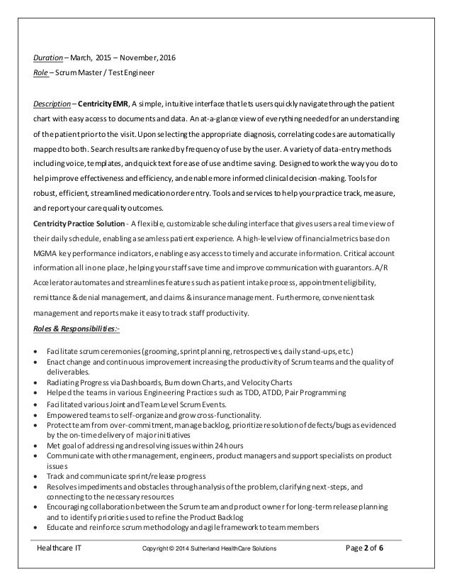 Sanjeevi Scrum Master Profile