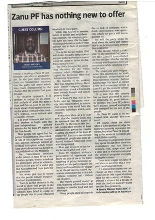 Henry Masuku Article