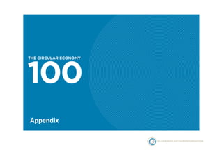 THE CIRCULAR ECONOMY 100 
Appendix 
 