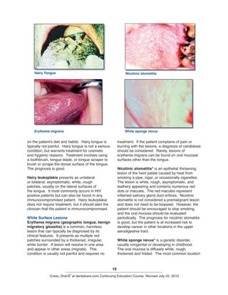 Differential Dignosis of Oral Mucosal lesions | PDF