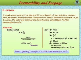 Permeability and Seepage Lecture 1 about Introduction | PPTX