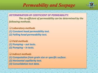 Permeability and Seepage Lecture 1 about Introduction | PPTX
