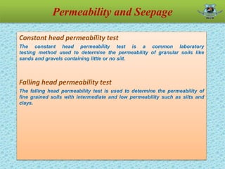 Permeability and Seepage Lecture 1 about Introduction | PPTX