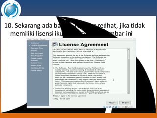 10. Sekarang ada bagian register redhat, jika tidak memiliki lisensi ikuti saja seperti gambar ini 