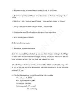 estimation and quantity surveying | PDF