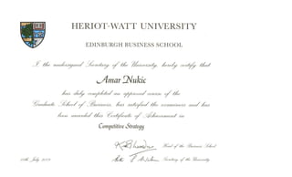 Heriot-Watt - Competitive Strategy