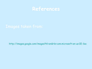 References Images taken from: http://images.google.com/images?hl=en&rls=com.microsoft:en-us:IE-SearchBox&um=1&q=graphic+organizers+cause+and+effect.&sa=N&start=80&ndsp=20 