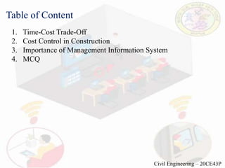 Time Cost Trade Off | PPTX