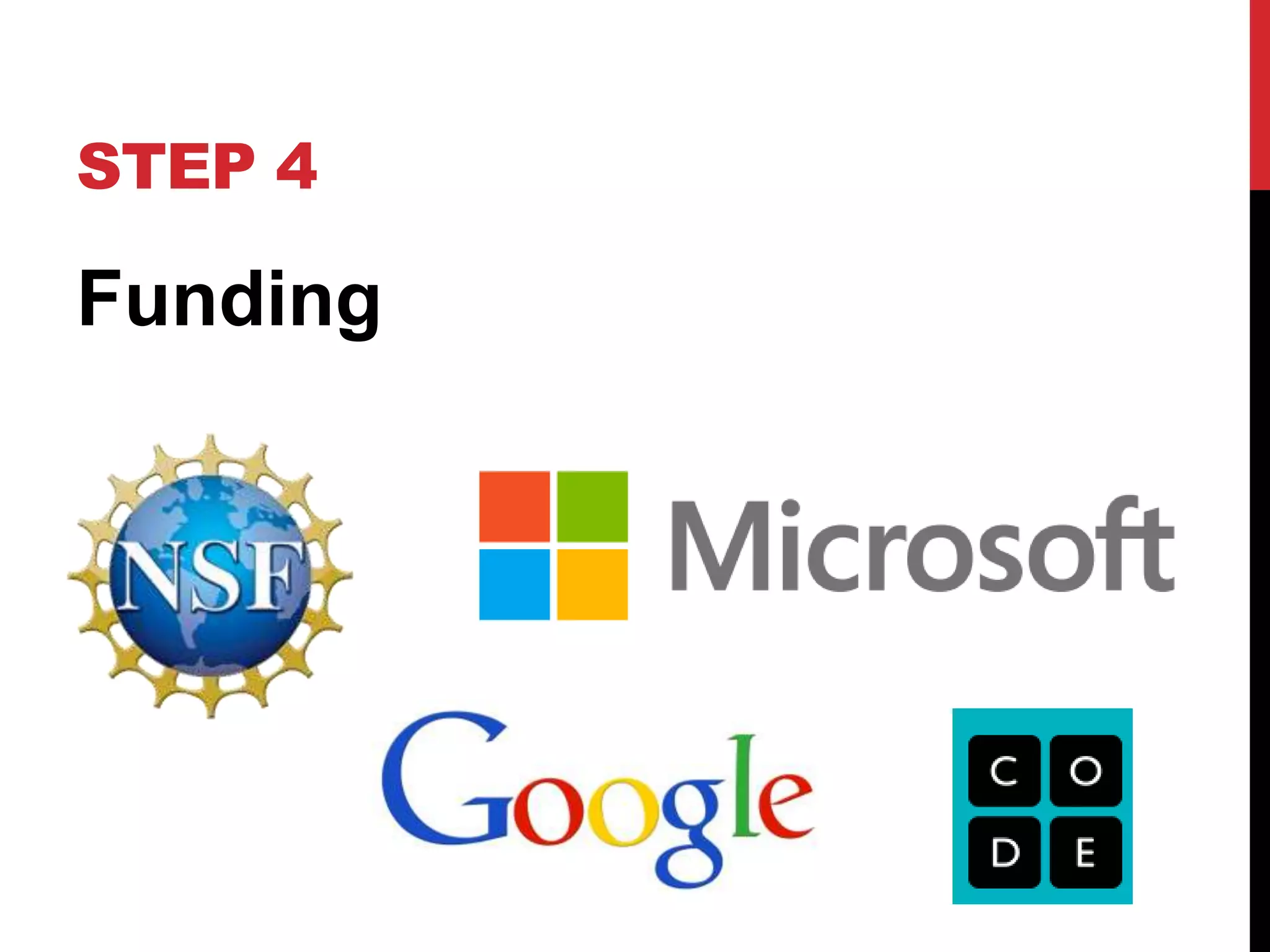 STEP 4
Funding
 