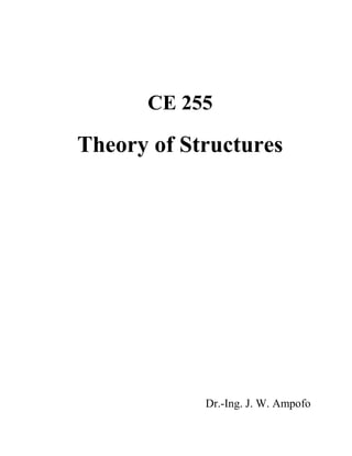 CE 255
Theory of Structures
Dr.-Ing. J. W. Ampofo
 