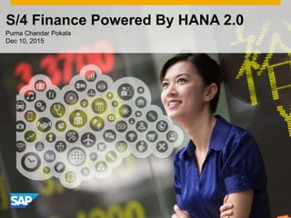 S/4 Finance Powered By HANA 2.0
Purna Chandar Pokala
Dec 10, 2015
 