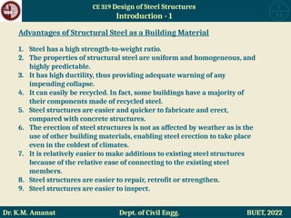 CE319 Design of Steel Structures by Prof. Khan Mahmud Amanat | PPTX