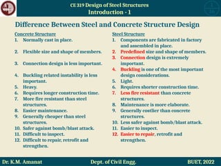 CE319 Design of Steel Structures by Prof. Khan Mahmud Amanat | PPTX