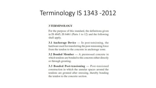 Terminology IS 1343 -2012
 
