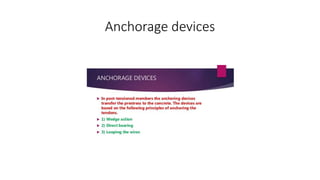 Anchorage devices
 