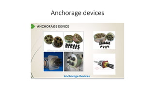 Anchorage devices
 
