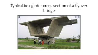Typical box girder cross section of a flyover
bridge
 