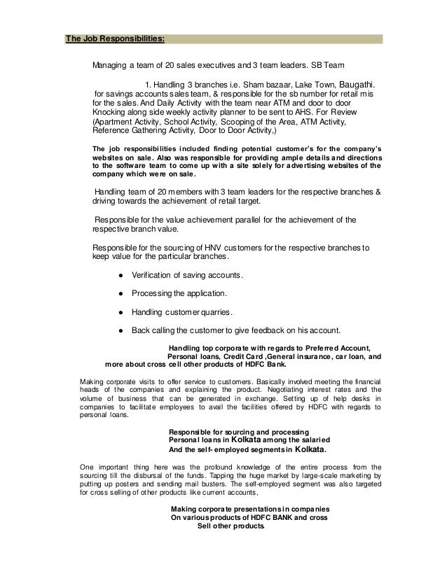 Credit Card Sales Officer Job Description