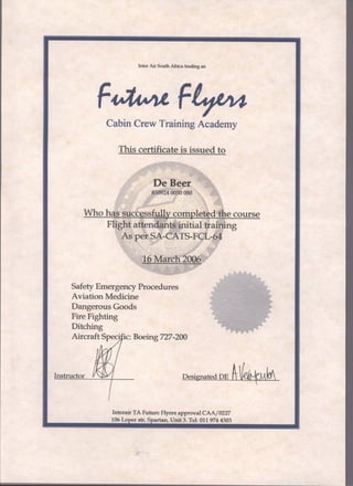 060310 Aviation Certificates