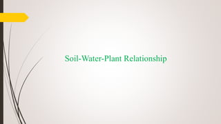 Soil-Water-Plant Relationship
 