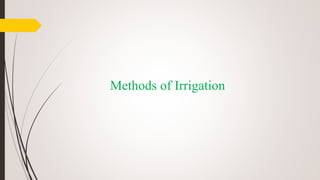 Methods of Irrigation
 