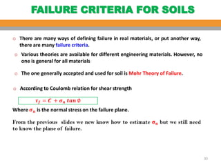Comprehensive Analysis of Soil Shear Strength and Failure Criteria in ...