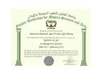 MSA Diploma
