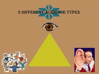 3 different audience types
 