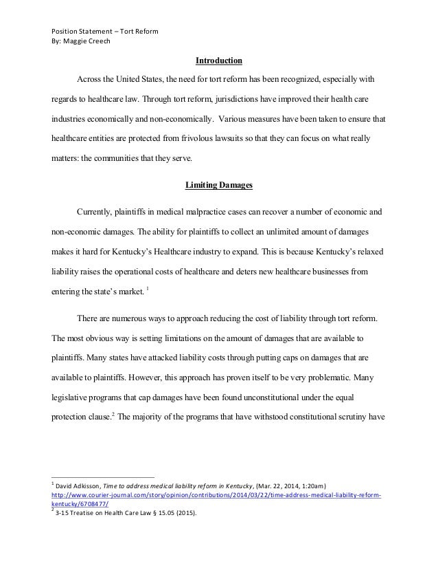 Tort reform essay 08 image