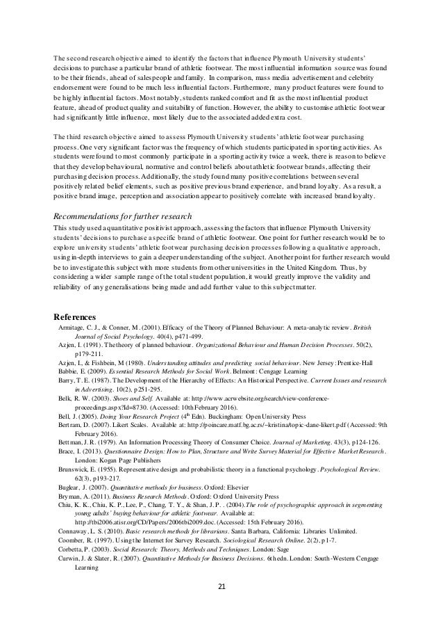 Final year dissertation