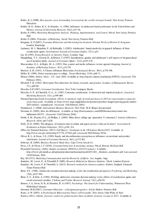 Final year dissertation