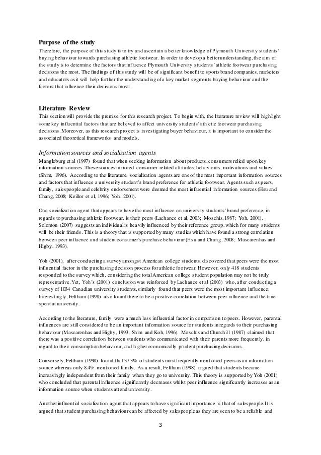 Final year dissertation